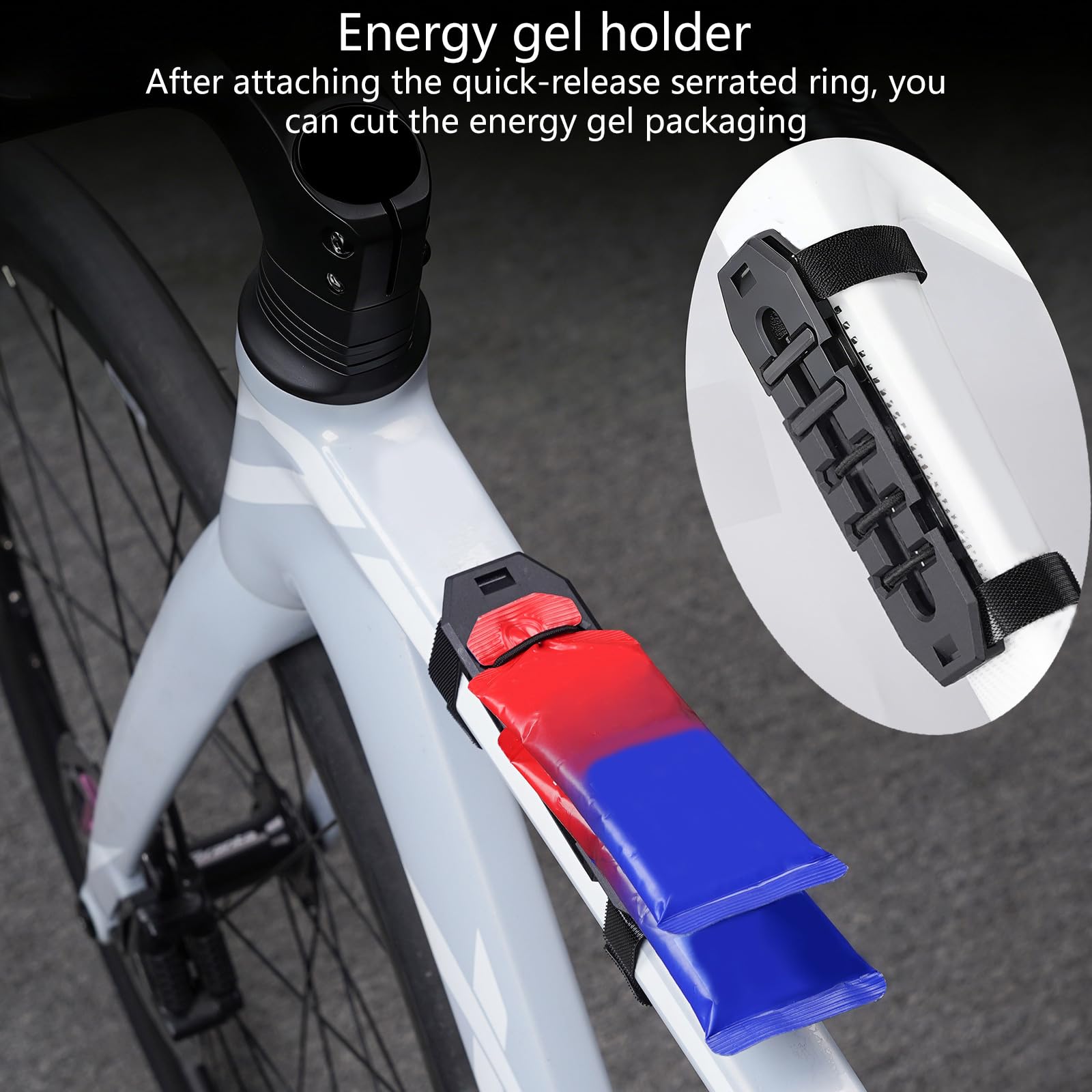 APGLSXY Rennrad-Energie-Gel-Halterungen, schneller Zugriff, Fahrrad-Energie-Clip, Minimalisten, Fahrradzubehör für Radfahrer, Universal-Fahrräder, 