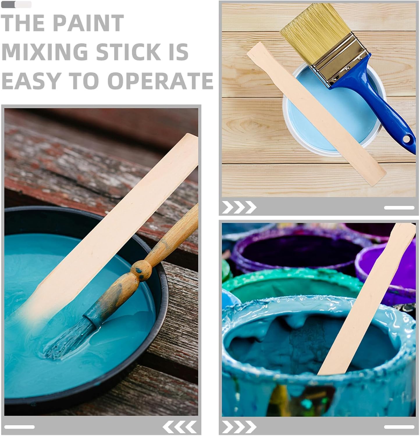FUOYLOO 15pcs Birch Wood Paint Mixing Sticks 9" X 1" X 0.1" Wooden Paint Stirrer Craft Sticks for DIY Projects Garden Markers and Resin Mixing