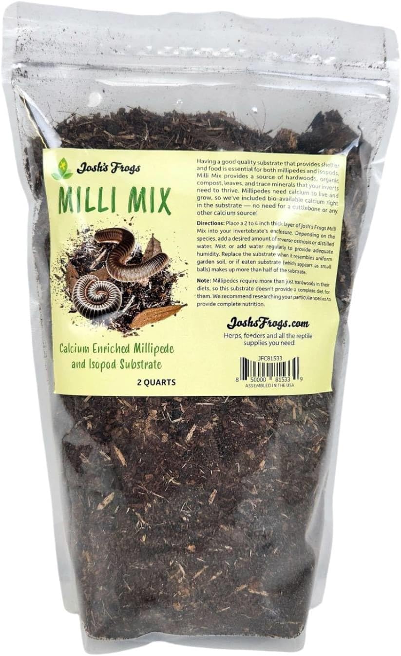Josh's Frogs Milli Mix Calcium Enriched Millipede and Isopod Substrate (2 Quarts)