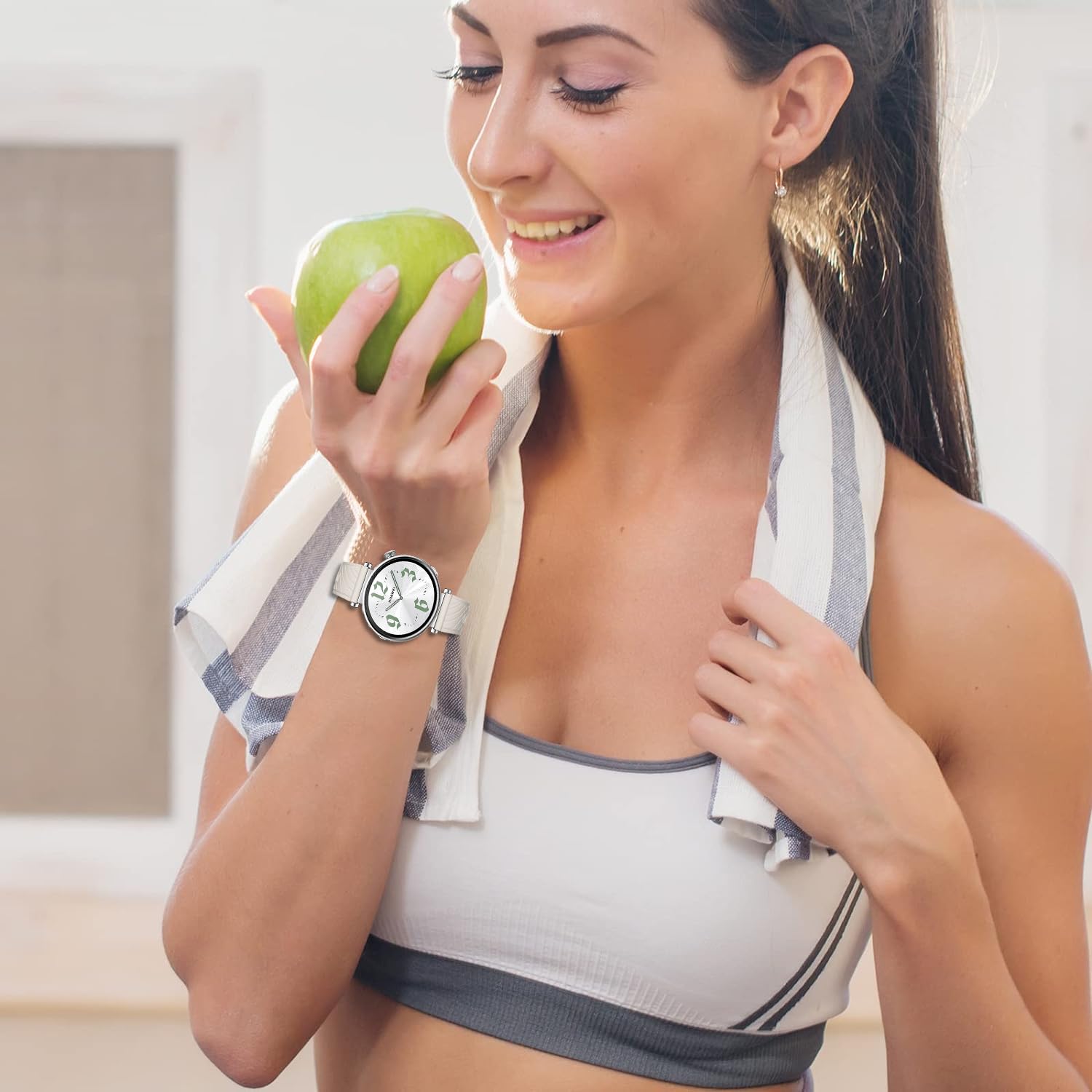 Miękki silikonowy pasek kompatybilny z Huawei Watch GT5 41mm/Huawei Watch GT4 41mm, 18mm pasek sportowy do Garmin Venu 2S/Venu 3S/Vivomove 3S/Vivoactive 4S