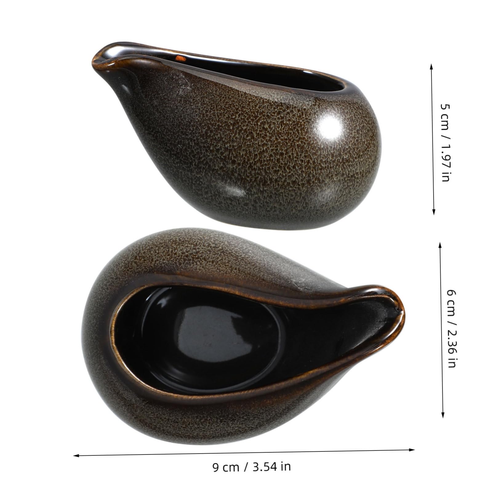 VICASKY Ceramic Sauce Pitcher with Elegant Design Handleless Gravy Boat for Milk Syrup and Salad Dressings Kitchenware for Everyday Cooking Needs