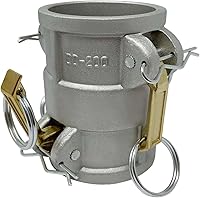 Vista 4 de Gloxco Acoplador de aluminio tipo DD leva y carrete de ranura, 3" Camlock hembra x 3" Camlock hembra (CAM-30-DD-AL)