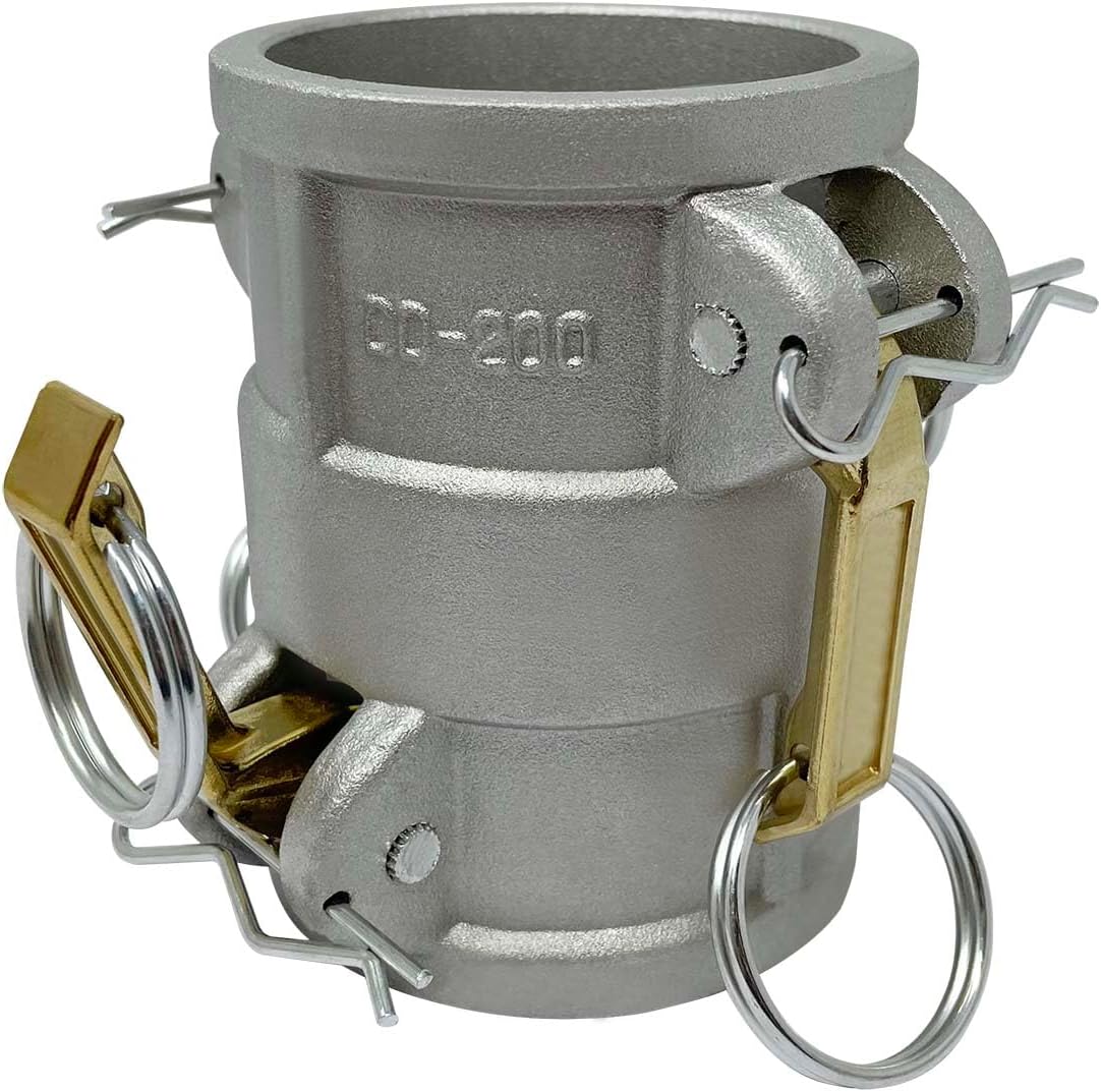 Aluminum Type DD Cam and Groove Spool Coupler, 2" Female Camlock x 2" Female Camlock (CAM-20-DD-AL)