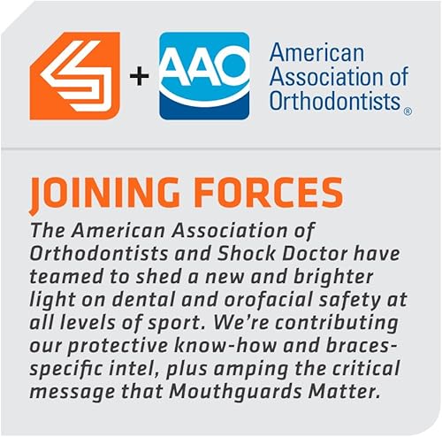 Miniatura 6 de Shock Doctor 4800 Ultra Double Braces Protector bucal para aparatos ortopédicos, protege los dientes superiores e inferiores para fútbol, lacrosse,
