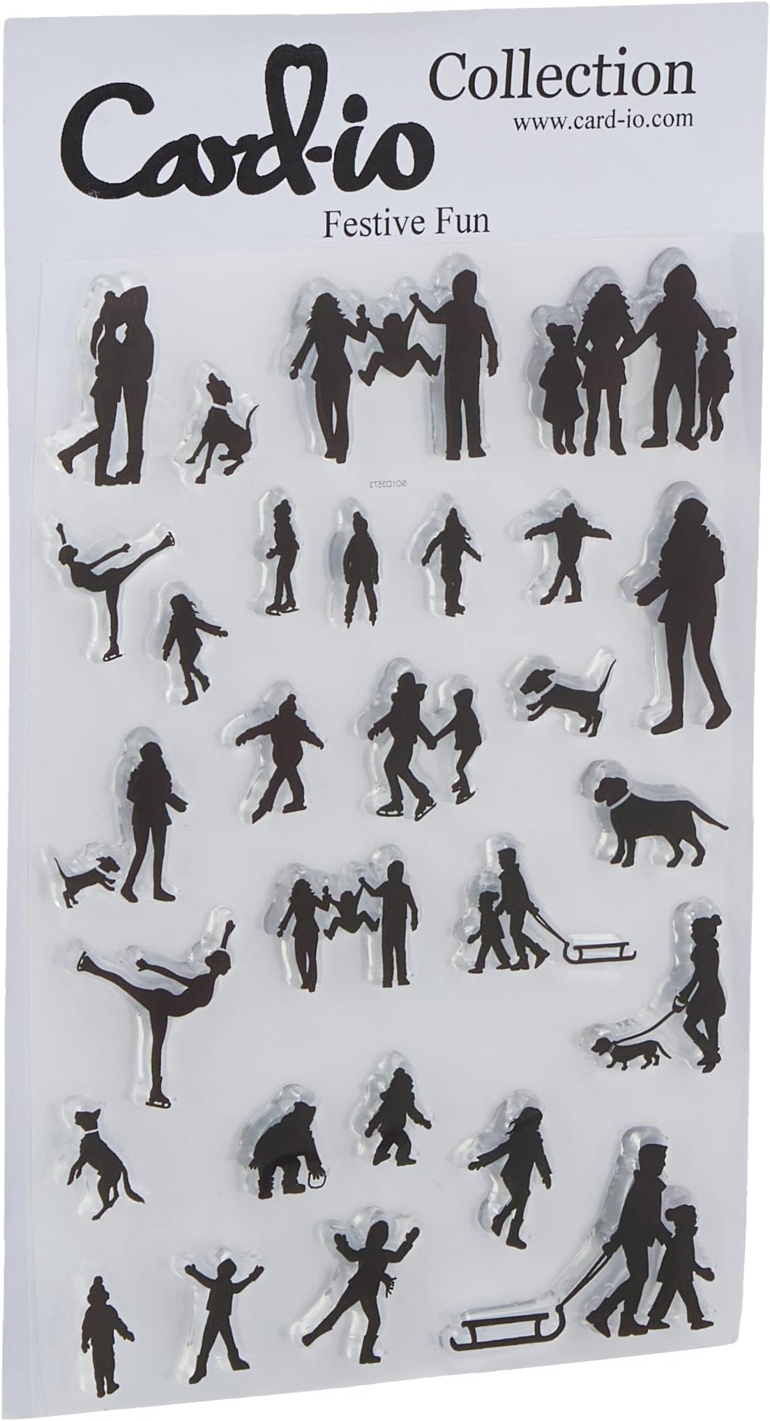 Card-io Festive Fun Clear Stamp Set, Transparent