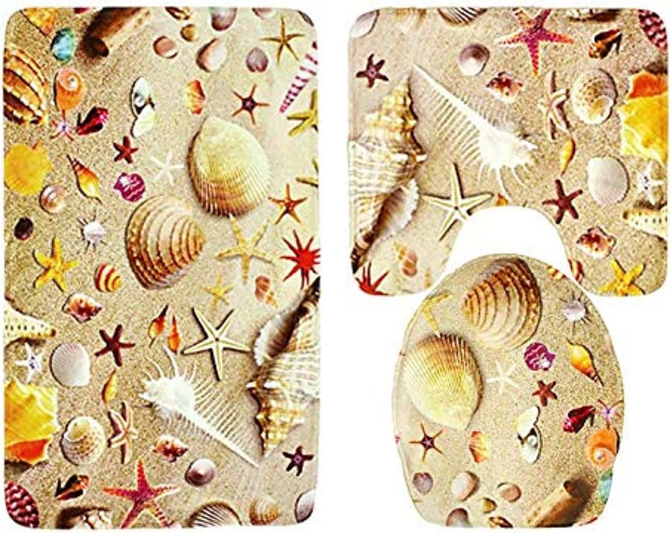 Three Piece Toilet Carpet Bathroom Mat For Home