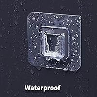 Vista 5 de Double Sided Adhesive Wall Hooks,20 Pack Self Adhesive Hooks,Suitable for Hanging and Organizing Power Outlets, Picture Frames, and Tissue Boxes at