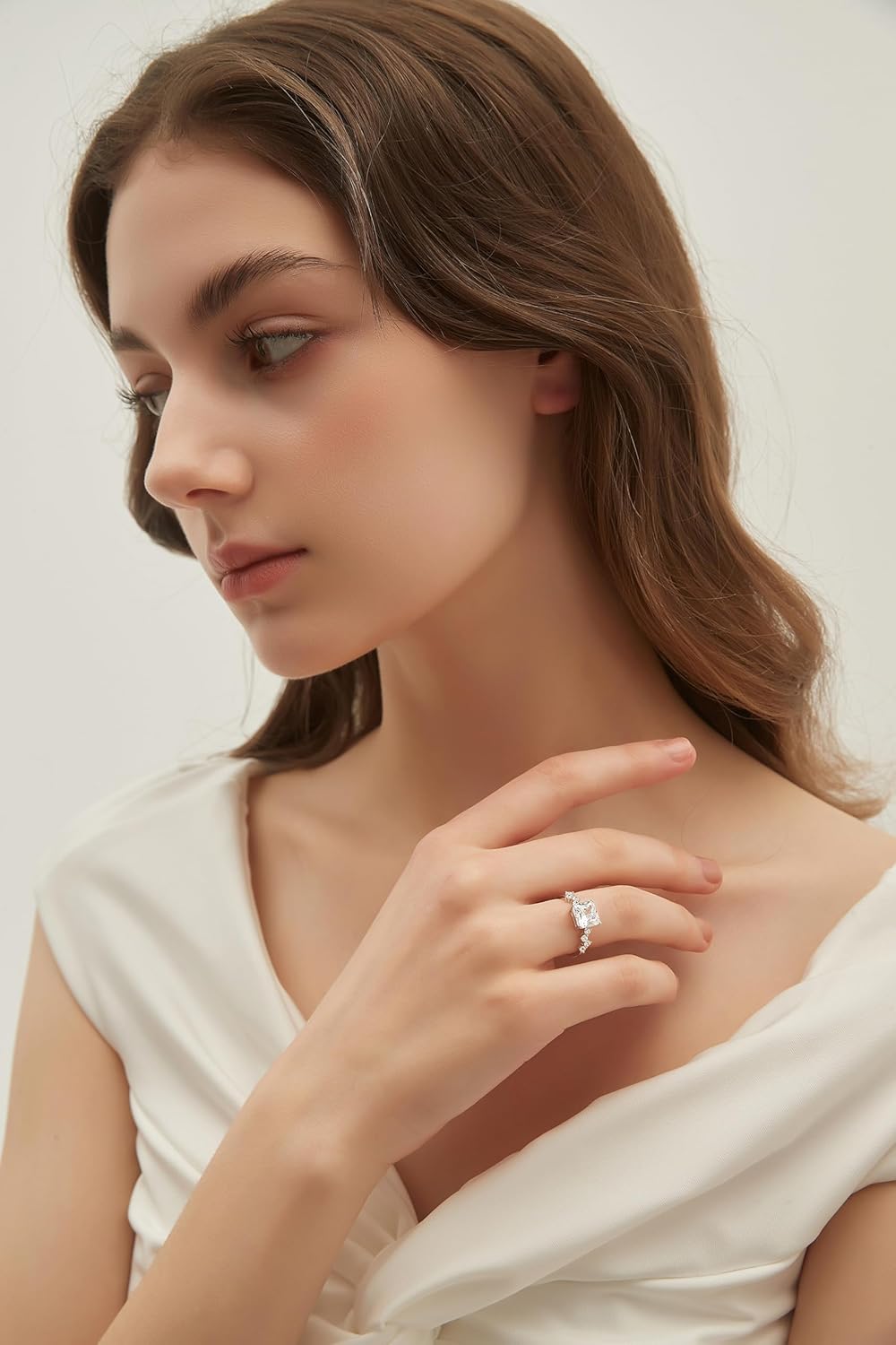 EAMTI 2.5CT 925 Sterling Silver Engagement Rings for Women Princess Cut Cubic Zirconia Wedding Bands Promise Rings for Her Size 4-10 - Image 6