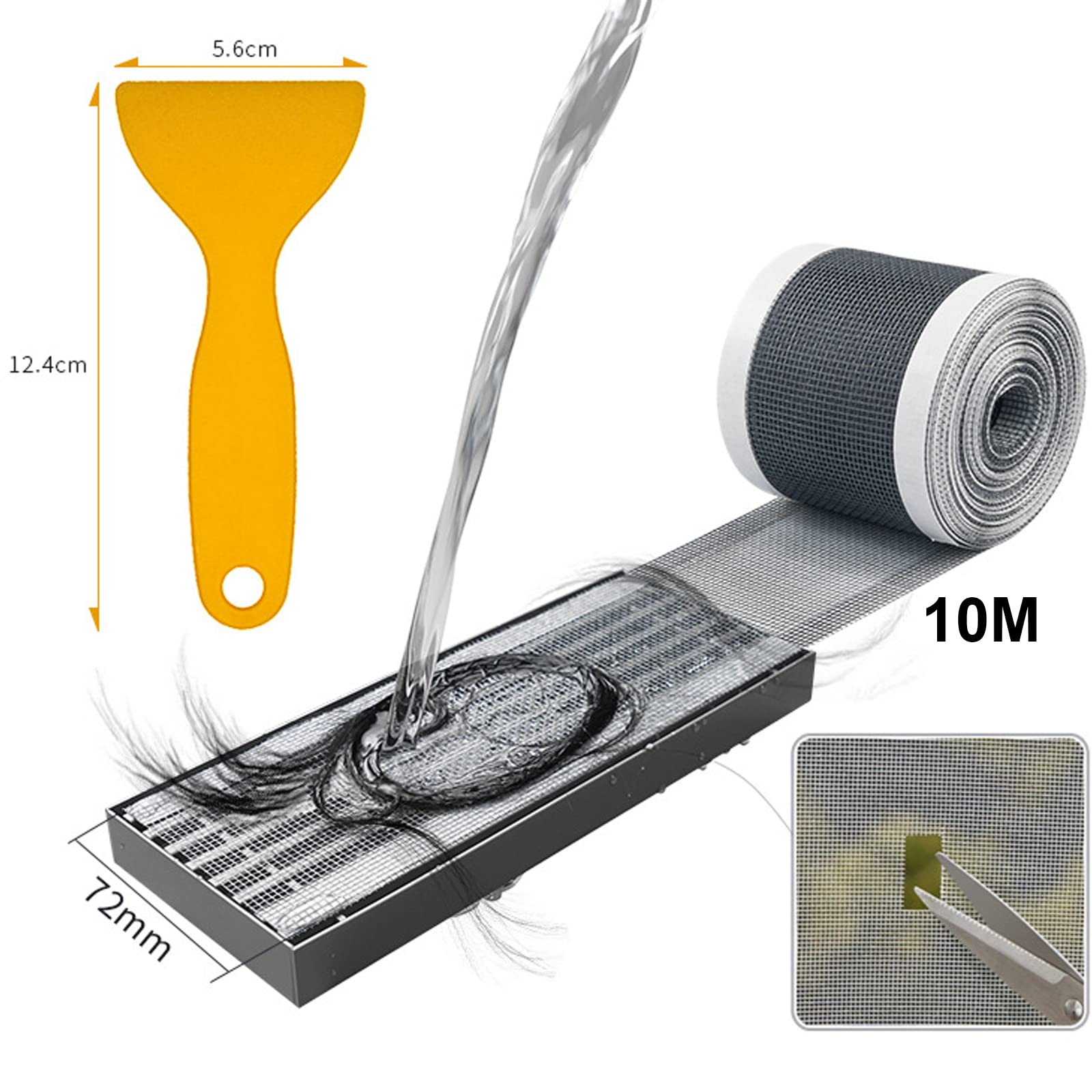 50 Filtri Monouso Per Scarico Doccia - Acchiappacapelli Adesivo Per Lavandino E Cucina - Foto 3