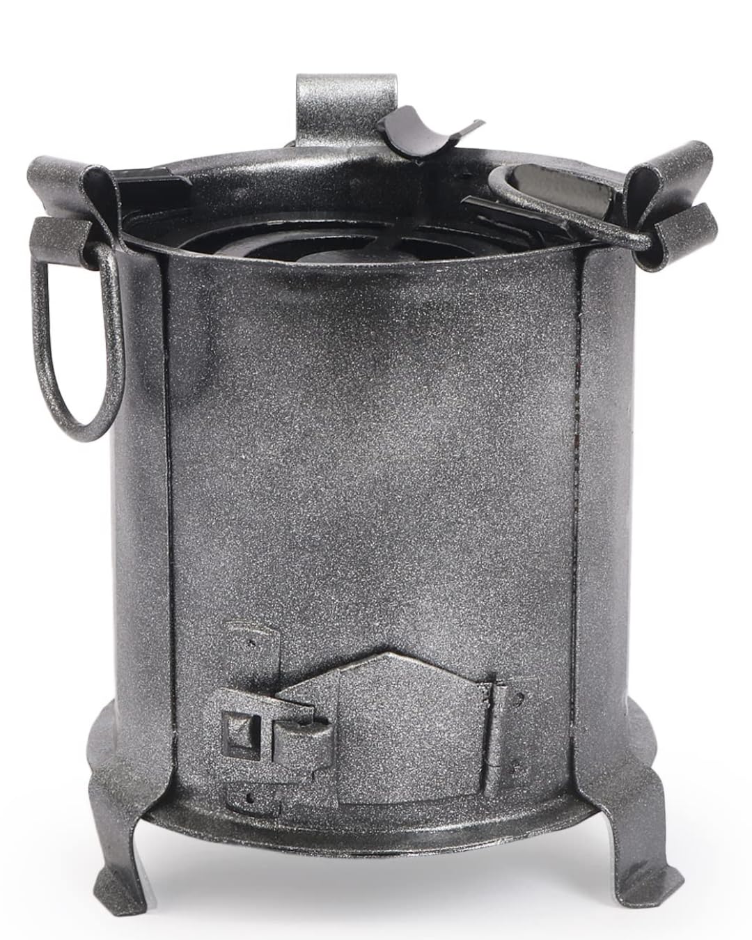 BUYUNIQ Angeethi Style Metal Ashtray | Cigarette Ashtray for Indoor Outdoor | Handcrafted Tabletop Cigar Ashtray for Home Office (15 cm x 13 cm x 12 cm) (Black)-image-7