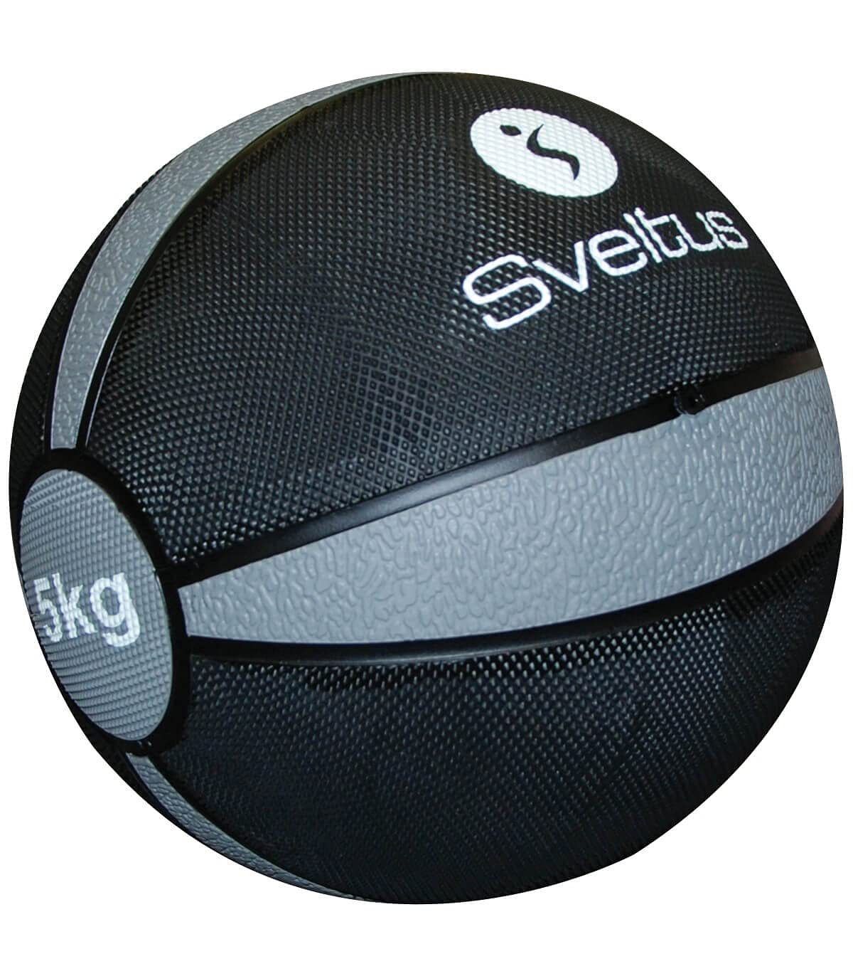 sveltus 884 Médecine Ball 4 kg Avec poignées piłka lekarska, czarna/pomarańczowa, (poids disponibles: 4, 6, 8 et 10 kg) -4
