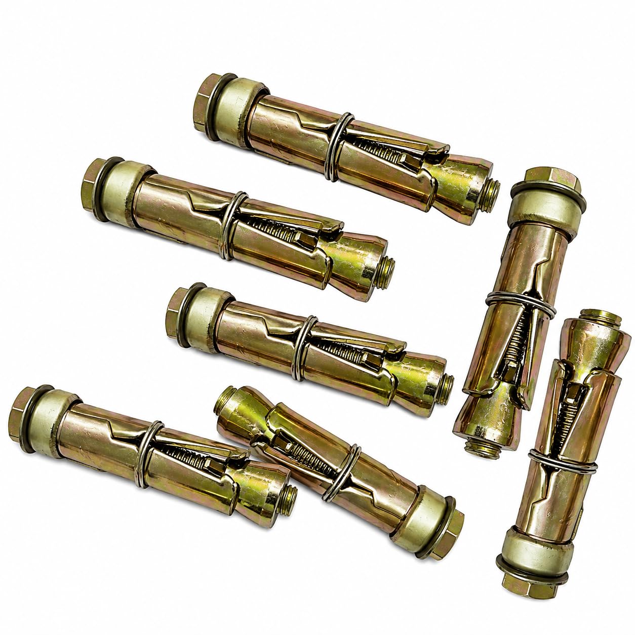 8mm Bolt Type Wall Anchor Fasteners Kit | Heavy Duty Rust-Proof Expansion Bolt Screws for Concrete, Brick & Wall Mounting, Pack of 6-image-3