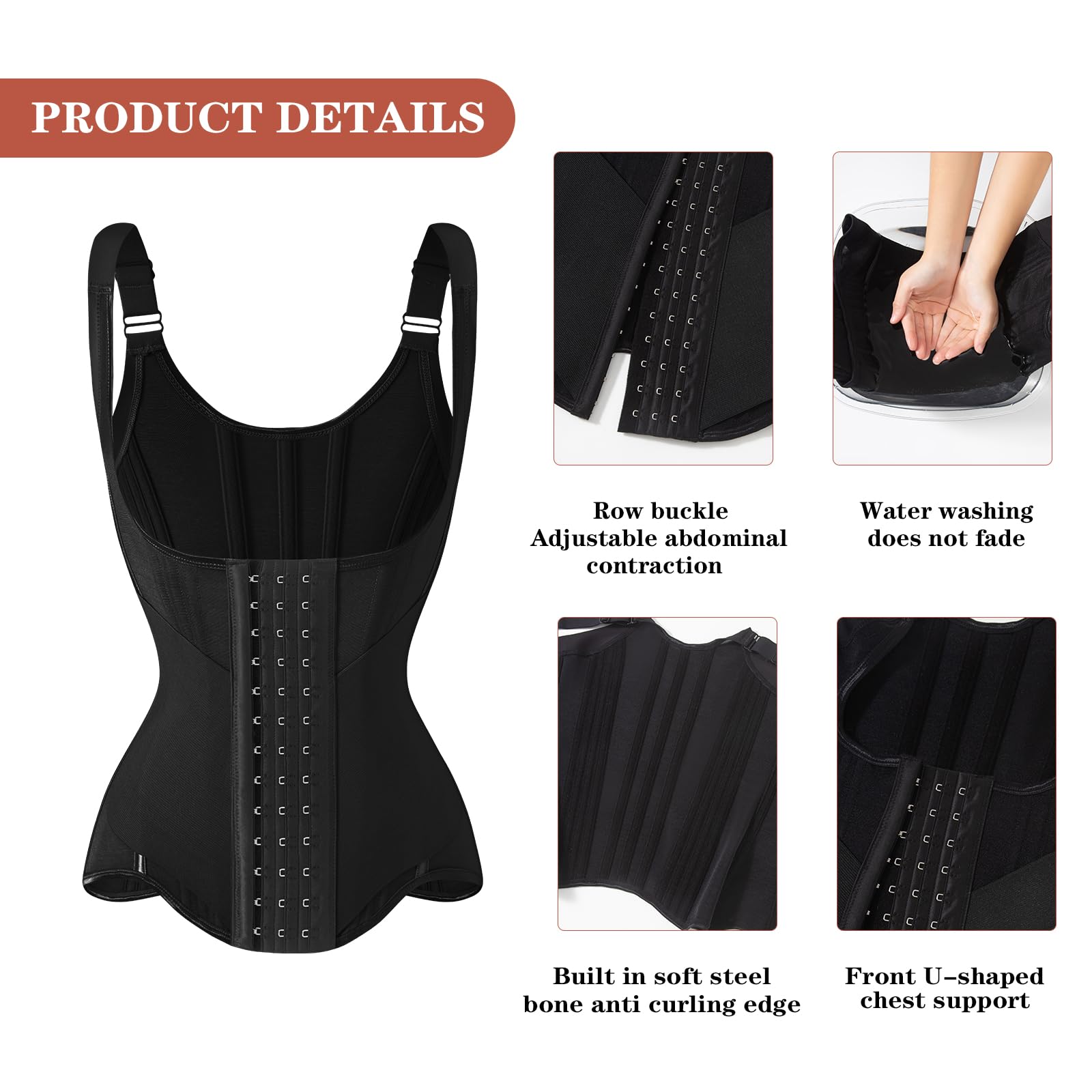 Corsetto modellante da donna, per controllo della pancia, per allenamento