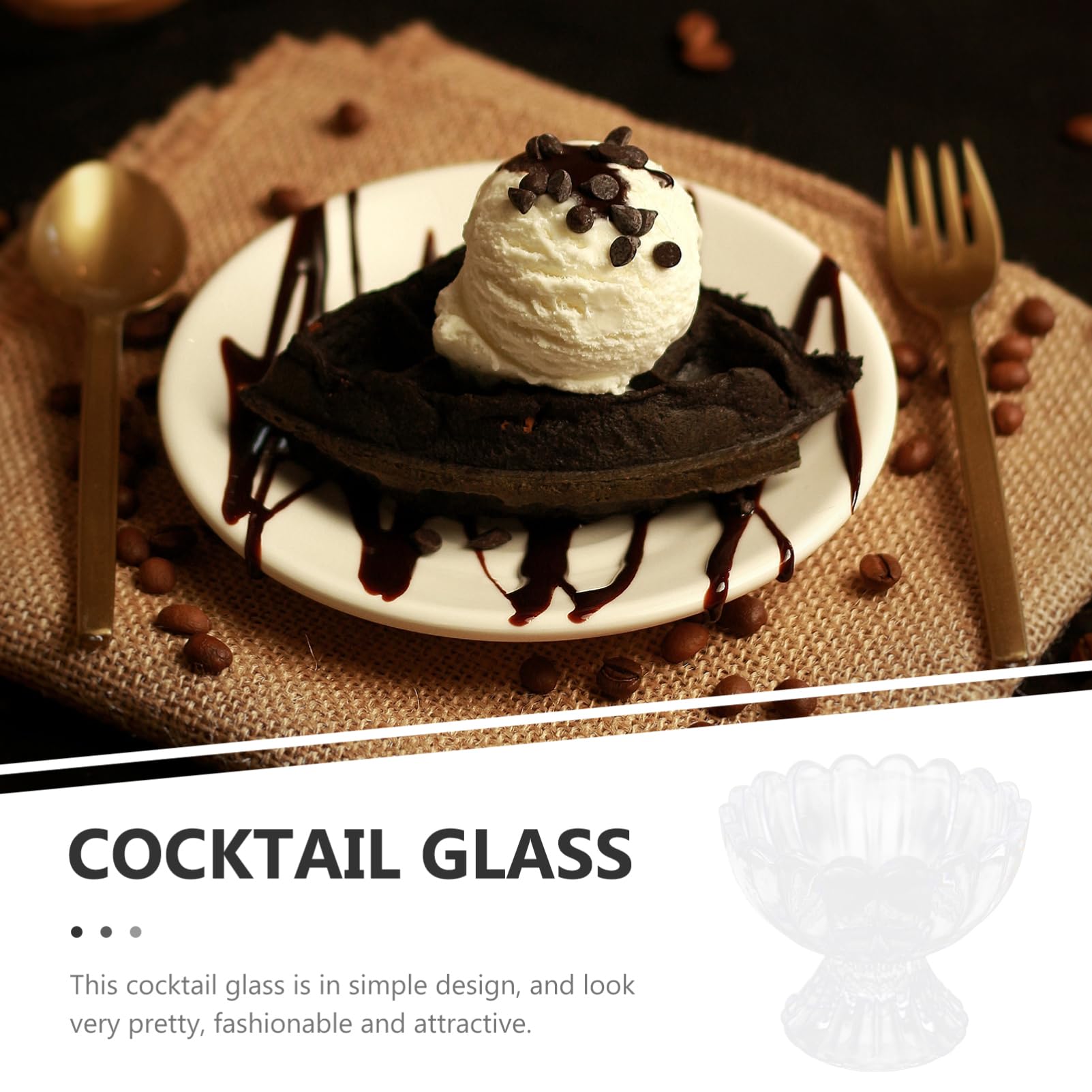 PRETYZOOM 1 Juego Copa De Helado Tazón De Postre Tazones De Postre Con Frutas Vasos De Cristal Con Pie Vasos De Platos Para Helado Tazones Para Helado Copa De Aperitivo Copas 6 piezas
