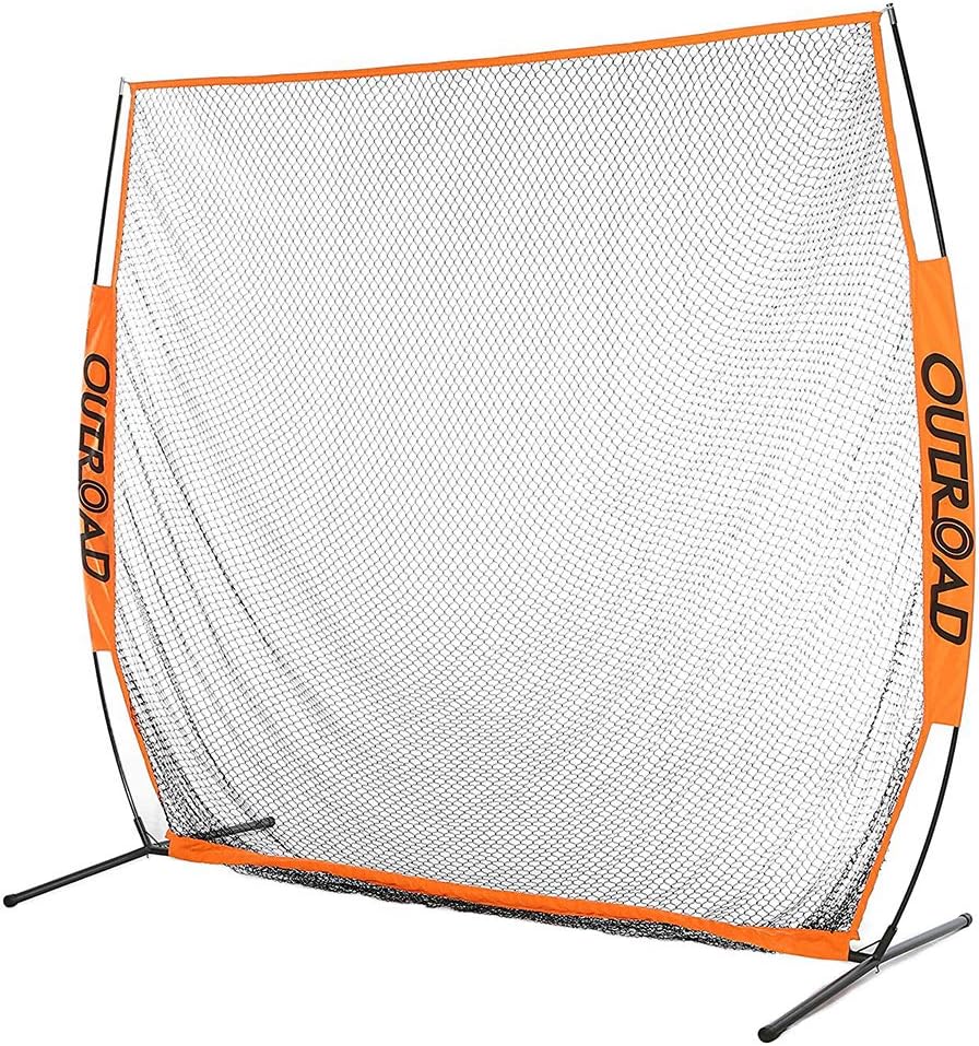 Outroad 7x7 ft Portable Golf Net Hitting Pitching Practice Driving with Carry Bag,Training for Outdoor,Indoor,Backyard (Orange)
