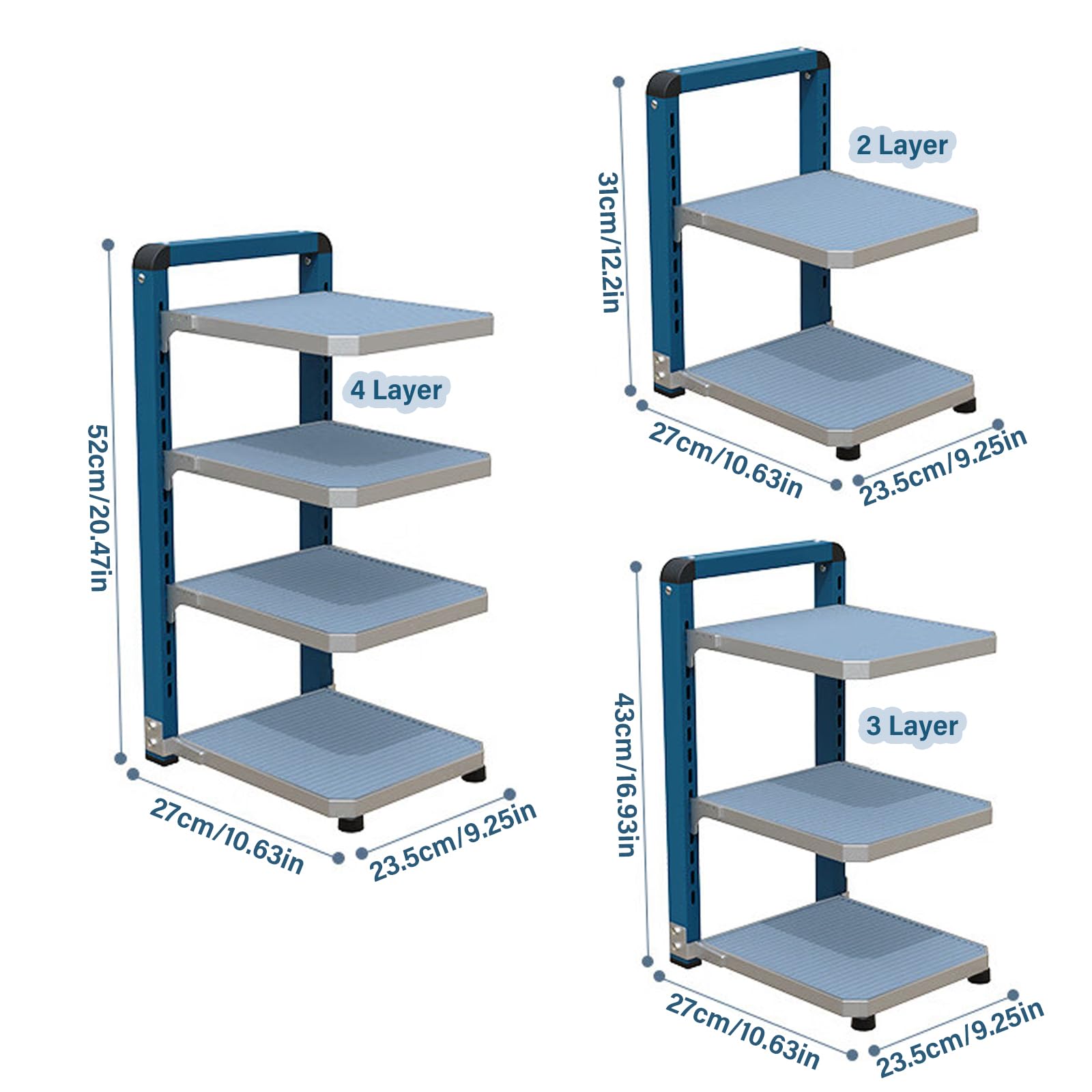 Étagère réglable à 2/3/4 niveaux pour casseroles et poêles - Solution de rangement robuste pour armoires sous armoire - Gain de place - Pour la maison et la cuisine
