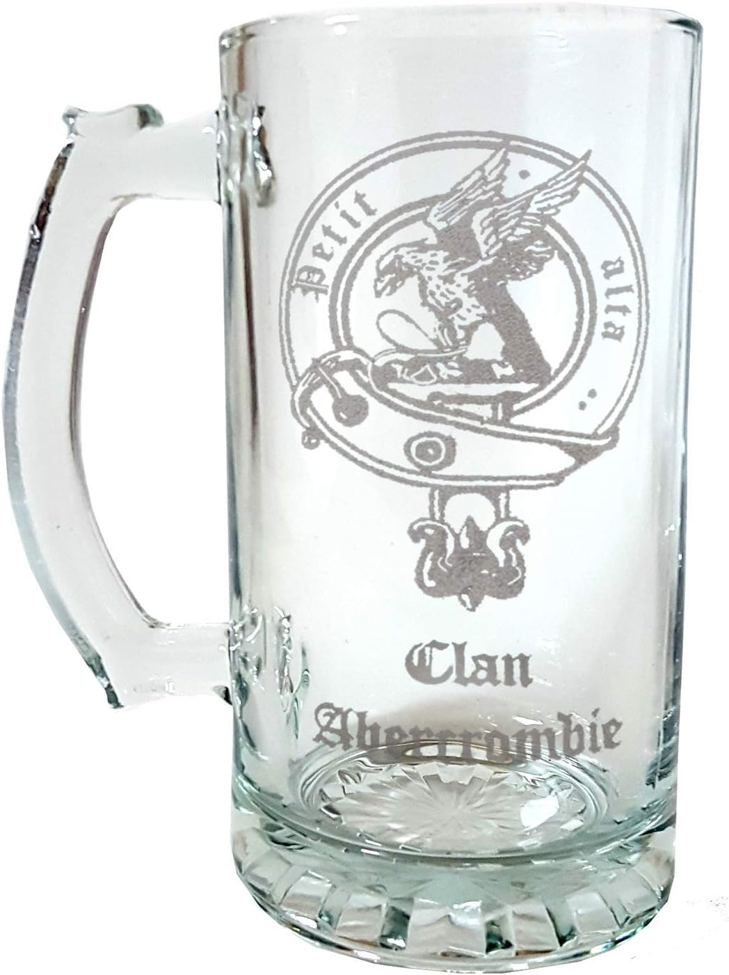 Clan Abercrombie (or Abercromby) Scottish Crest 27oz Stein, Family Crest, Etched Clan Crest