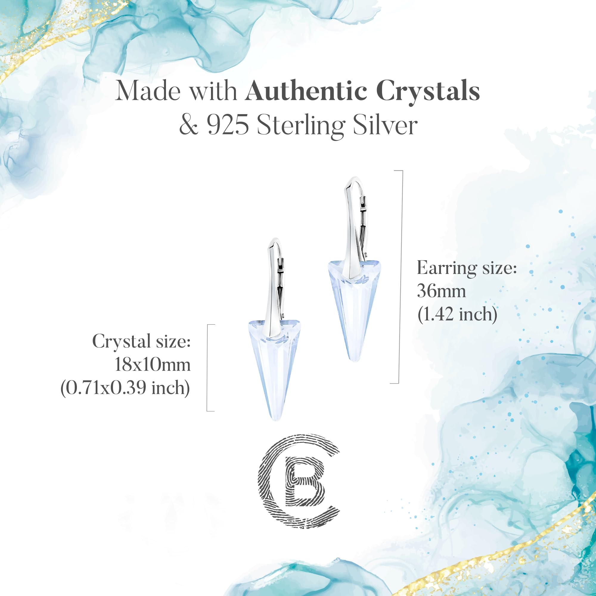 Chic Bijoux Orecchini con Pendente da Donna – In Argento Sterling 925 e Cristalli Swarovski® della Nostra Serie Rock – In più Colori, Senza Allergeni, Regalo Perfetto