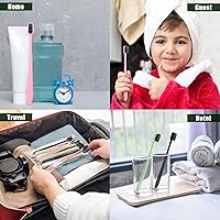 Vista 6 de Pinkunn 36 cepillos de dientes suaves micro nano a granel 20.000 nanofibra cepillo de dientes para dientes sensibles, adultos, familia, invitados