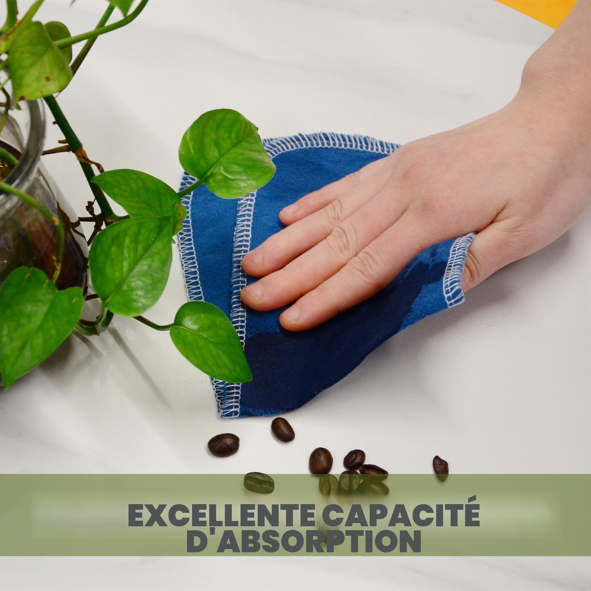 Lot de 60 rouleaux de papier toilette réutilisables et lavables pour bidet absorbants - Serviettes rerollables sans papier pour camping-car, sans gaspillage