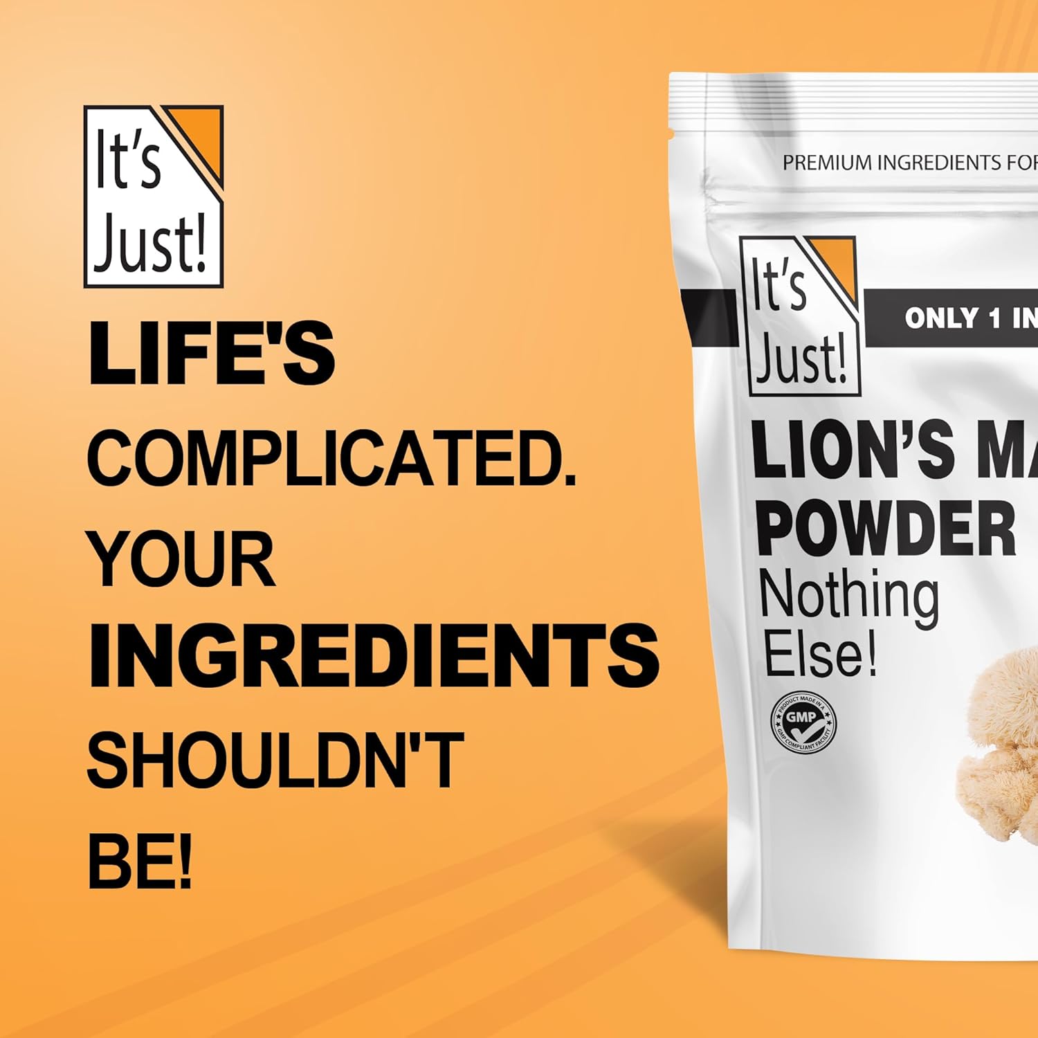 It's Just! - Lion's Mane Mushroom Powder, Natural Raw Superfood, Brain Support, Immune Health, Boost Energy, Non-GMO, 8oz - Image 8