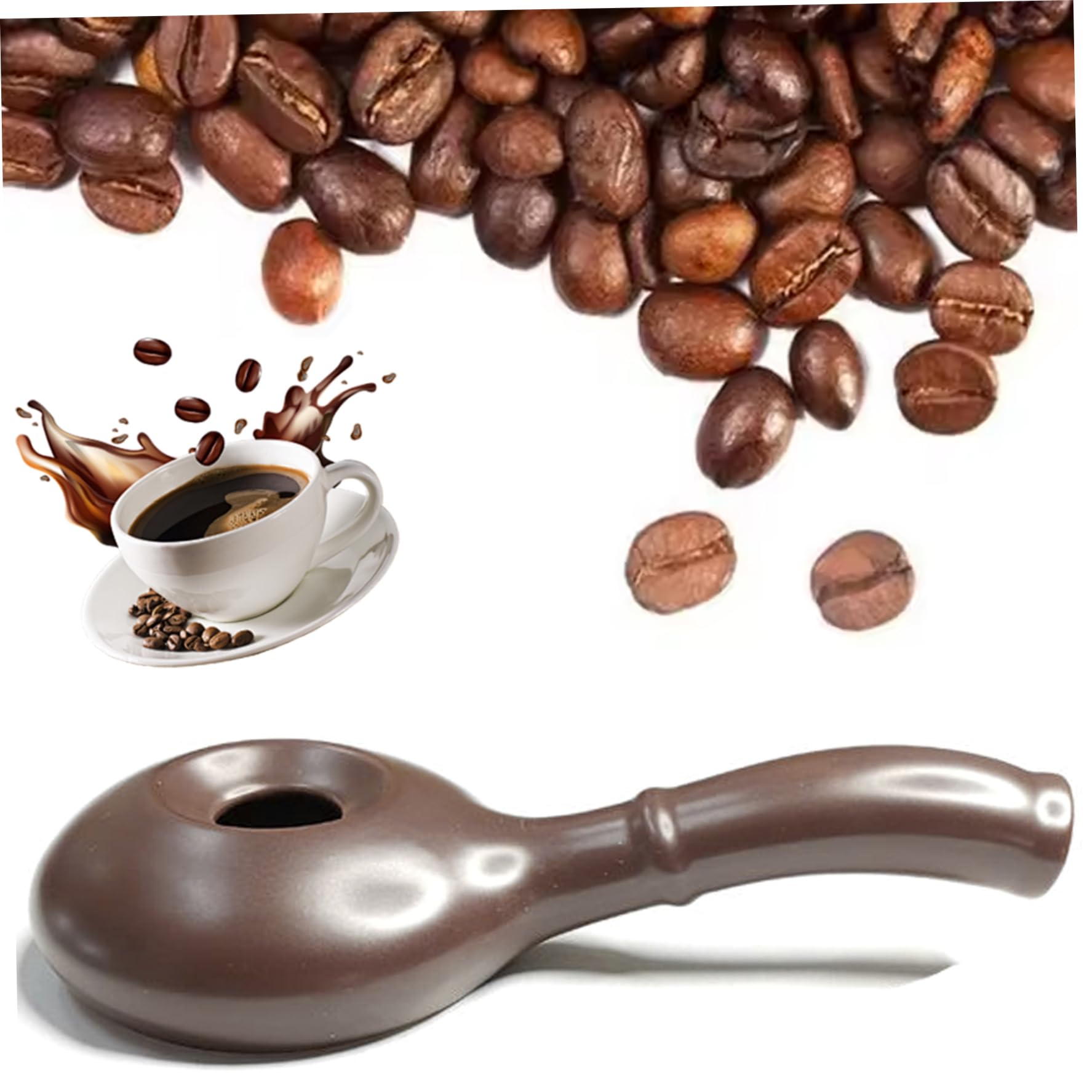 Aetherize Coffee Roaster, Ceramic Coffee Bean Roaster with Extended Handle, Portable Household Nut Peanut Cashew Chestnuts Roasting Stove for Home Cafe Shop Bean for Home