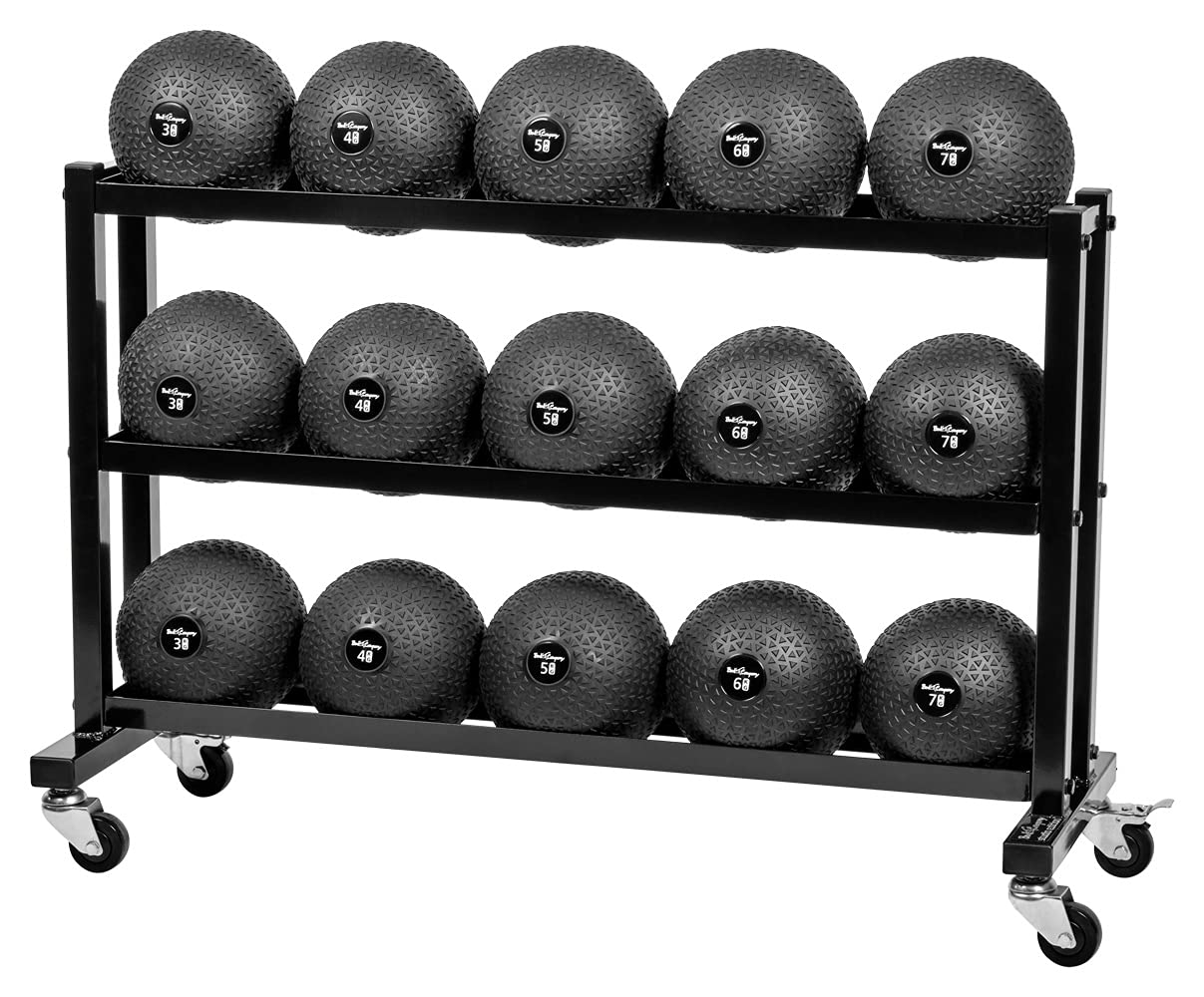 Bad Company Medizinball-Ablage I Rollbarer Ballständer für bis zu 15 Medizinbälle I BCA-129