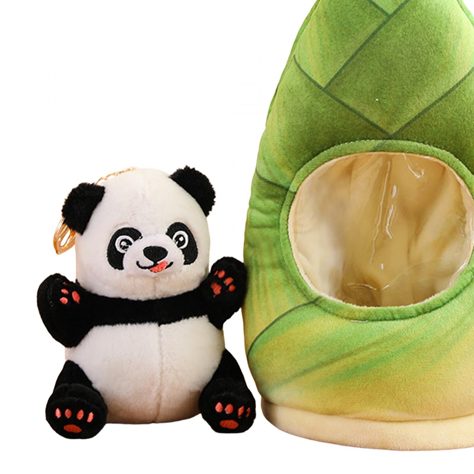 Almencla Peluche a Forma di Panda, Decorazioni per Divano, Regali di Compleanno, Giocattolo per La Nanna, con Giocattoli in bambù, per Bambini, Adulti, Ragazzi, Stile c