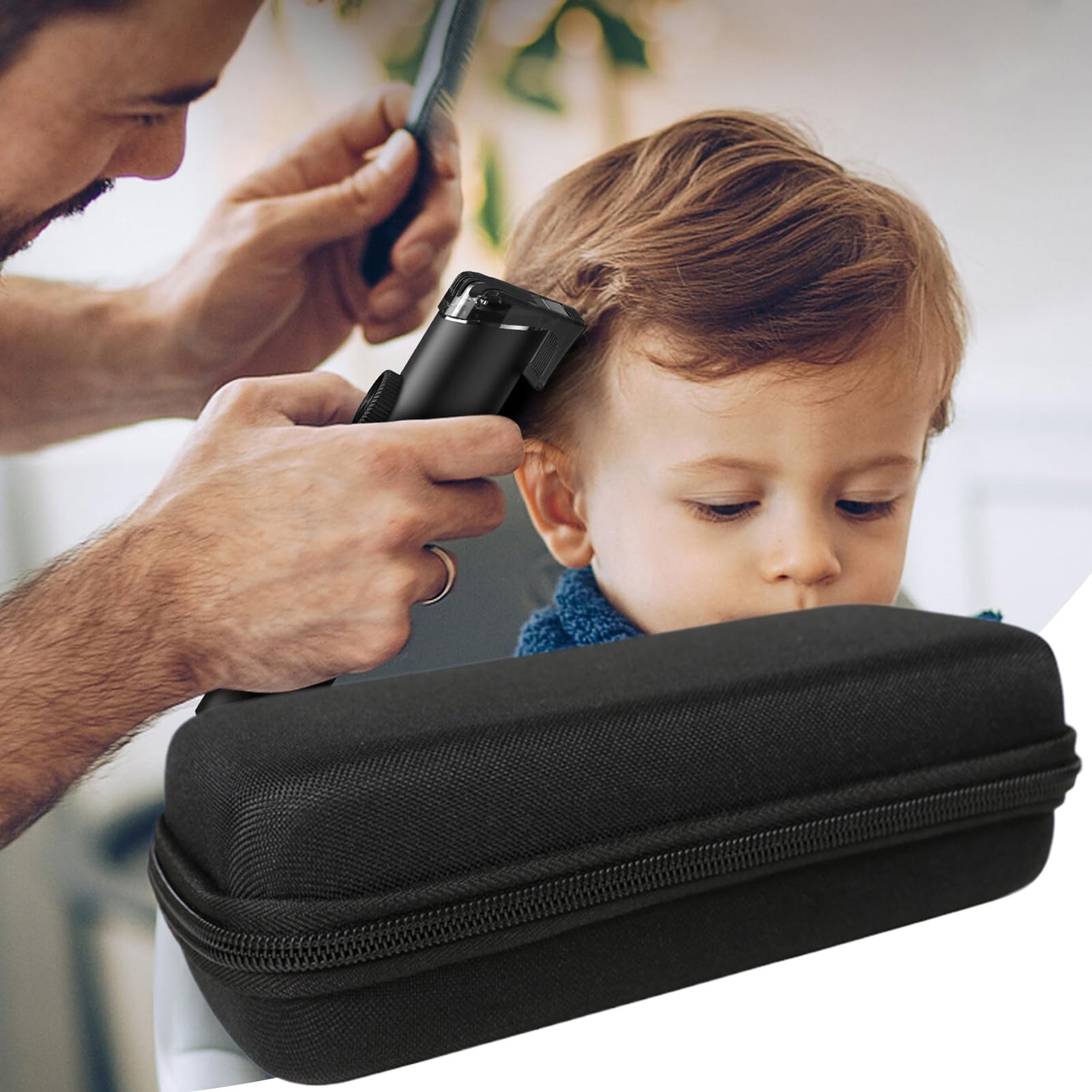 Estuche de peluquería para cortadora de Pelo, Caja de afeitadora portátil, maletín Profesional para Tienda de salón, Black, Refer to Description, Unisex