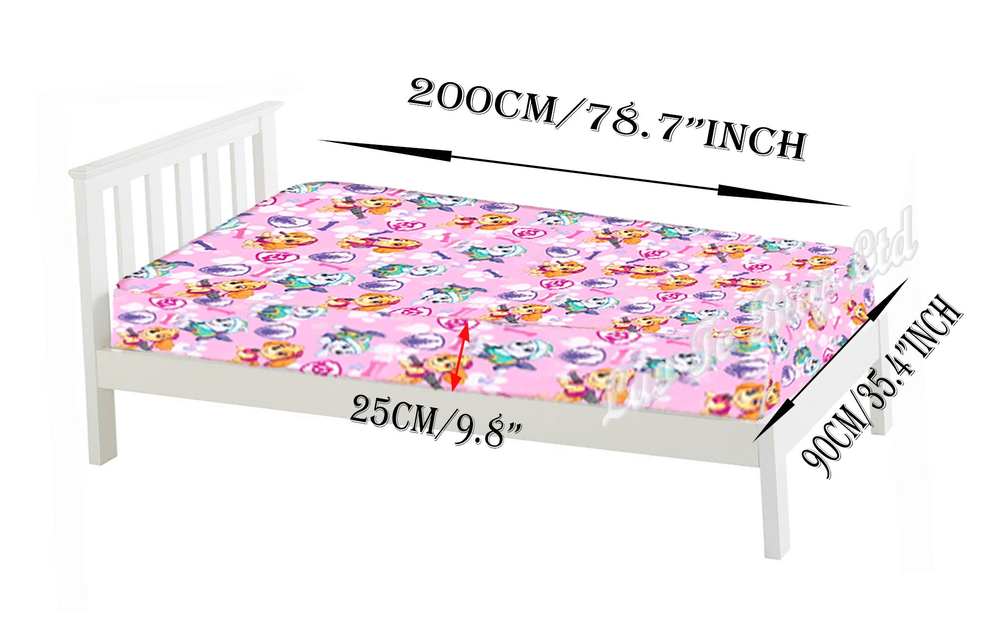 Lenzuolo Con Angoli Paw Patrol 90x200+25cm - Cotone 100% Con Chase E Marshall - Foto 5