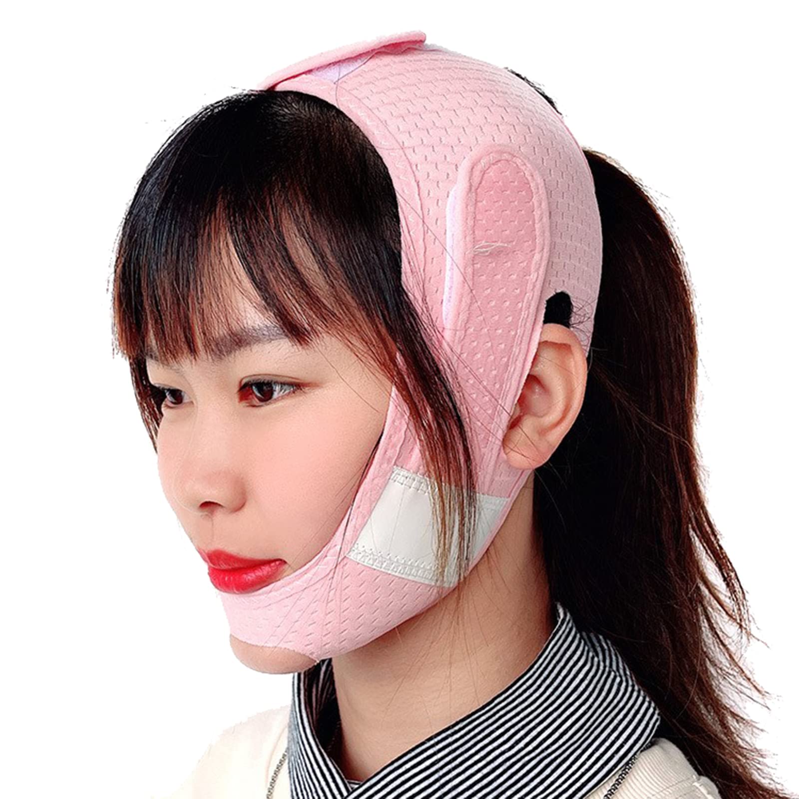 ZXLIFEFace Slimming Strap, Skin Lifting ​Firming Double Chin Reducer, Face Lifting Belt for Women, Soft Adjustable Anti-Wrinkle V Shaped Bandage