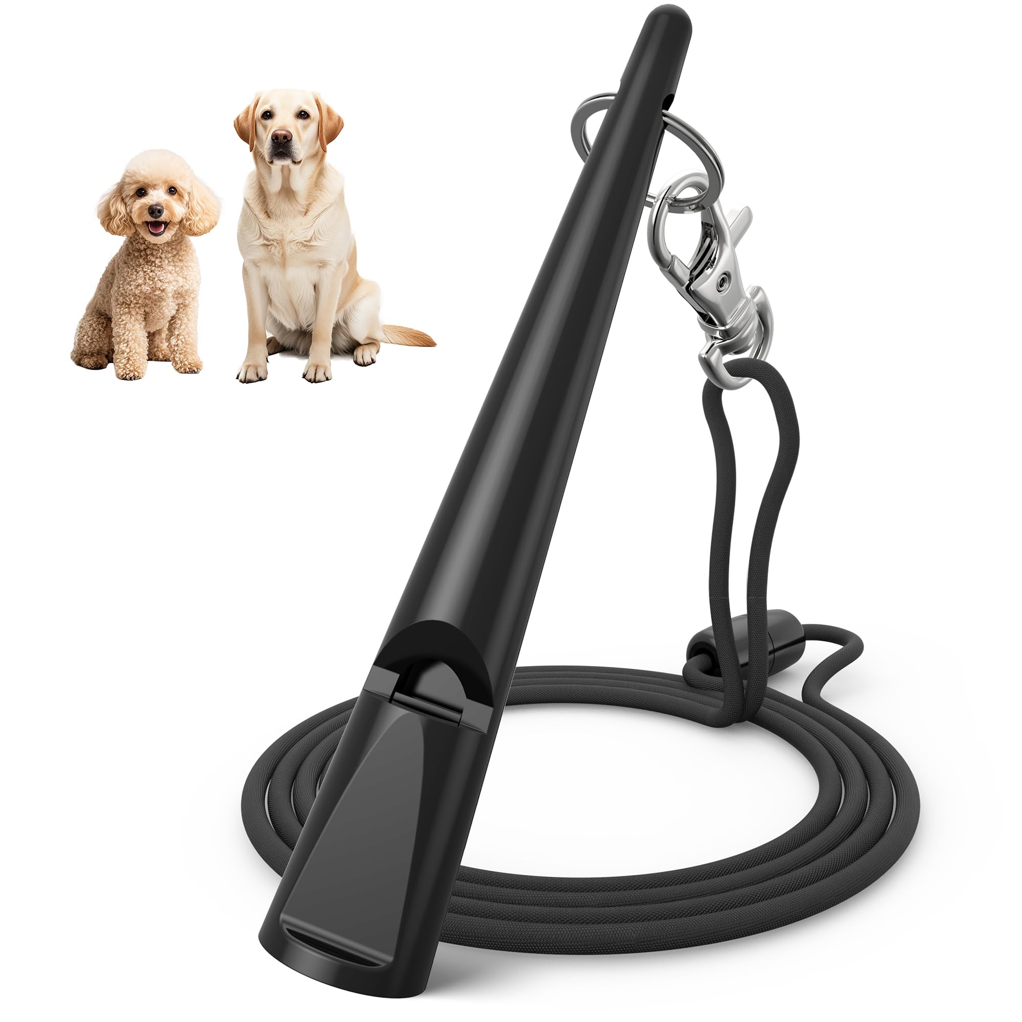 Kolamom Dog whistle for recall, dog whistle high frequency silent with whistle band, standardised frequency, audible and far-reaching, training aids for dogs the perfect recall
