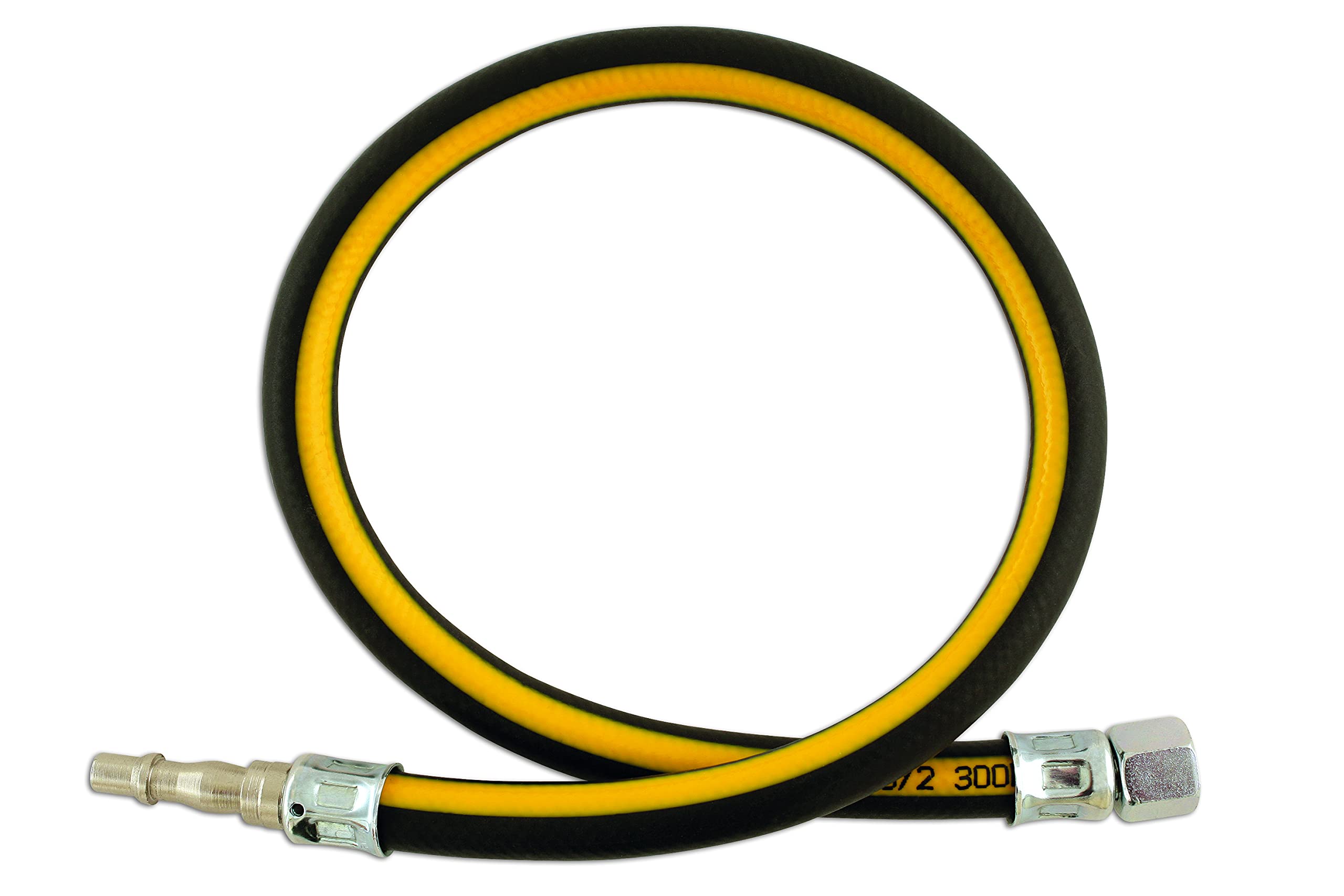 Connect 33041 1/4in. ID Air Line Whip Hose C/w Fittings 0.6m, Multicolor, 0.6 meters - Image 2