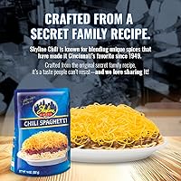 Vista 6 de Skyline Chili & Spaghetti - Estilo Cincinnati - Receta auténtica en bolsas para microondas, ideal para coneys de queso y perros calientes, sabor