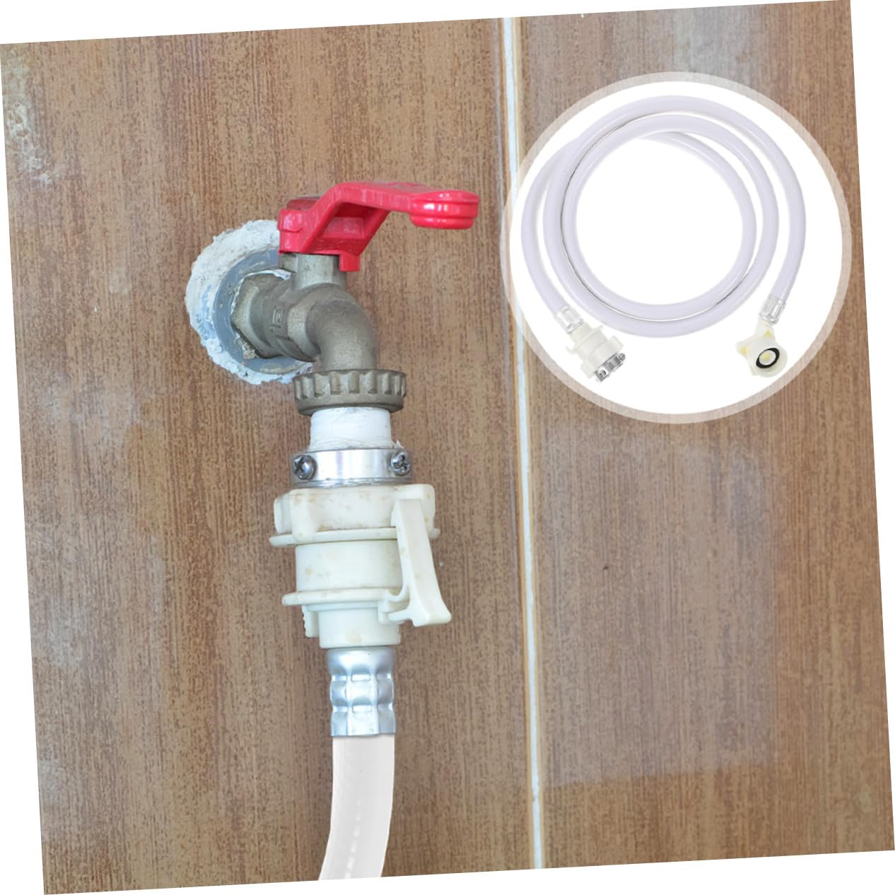 2 pièces Tuyau Alimentation Machine à Laver PVC Inox Résistant Haute Pression Raccord Étanche Facile Installation pour Lave Linge