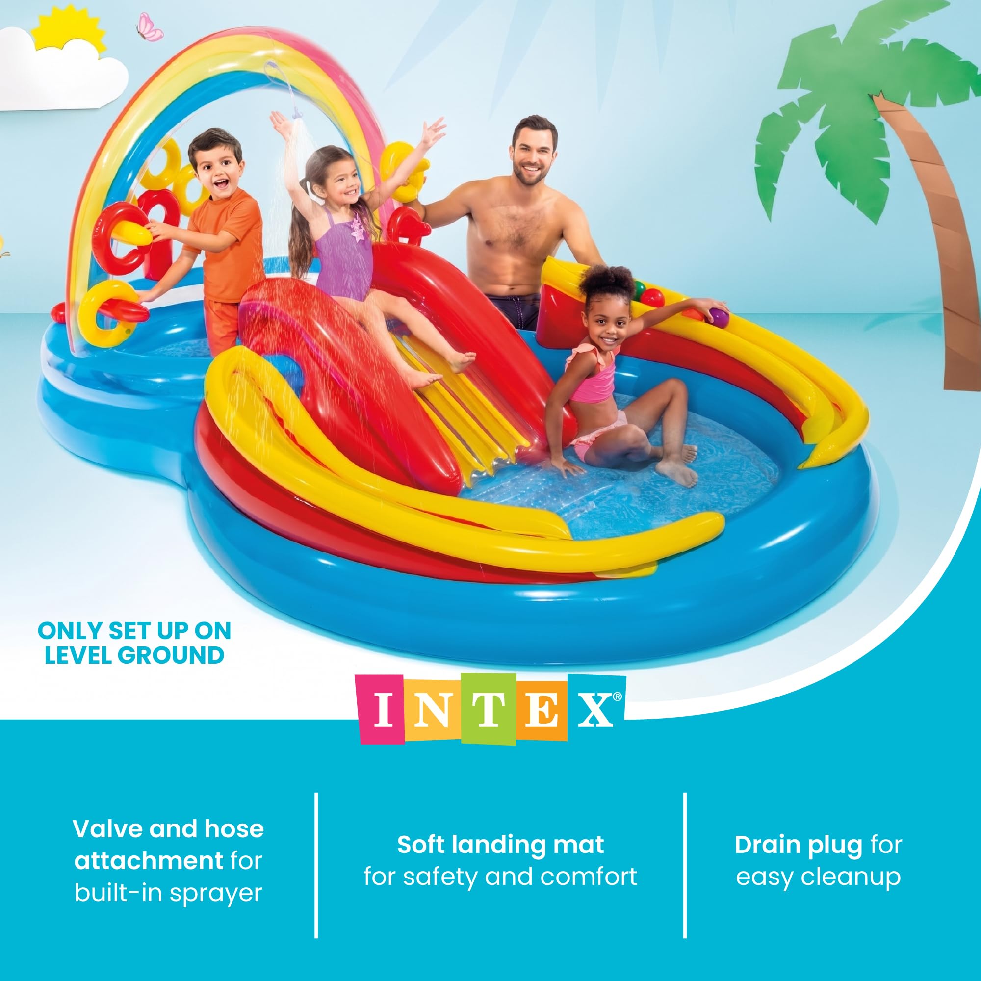 Intex Rainbow Ring Play Centre Wielokolorowy
