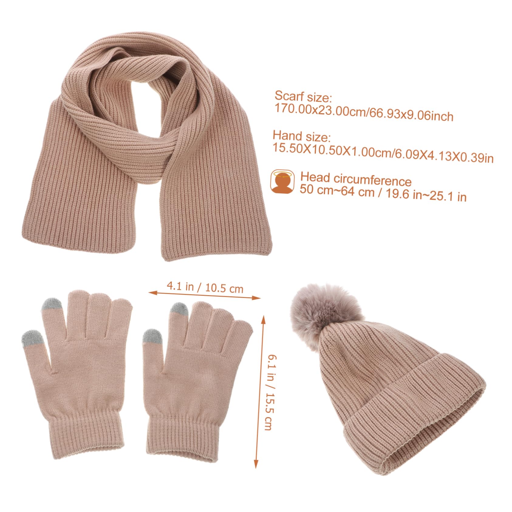 VALICLUD Set Sciarpa Cappello Guanti Da Equitazione Guanti Da Arrampicata Donna Cappelli Per Le Donne Pre Guanti Da Donna Copricapo Berretto Sciarpa Di Seta Per Le Donne Filato
