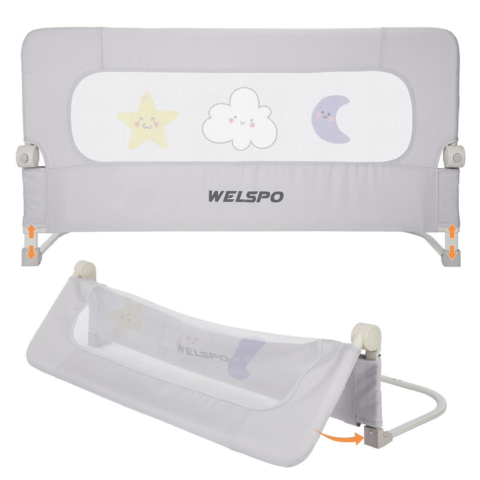 welspo Garde-corps de lit bébé pour enfants