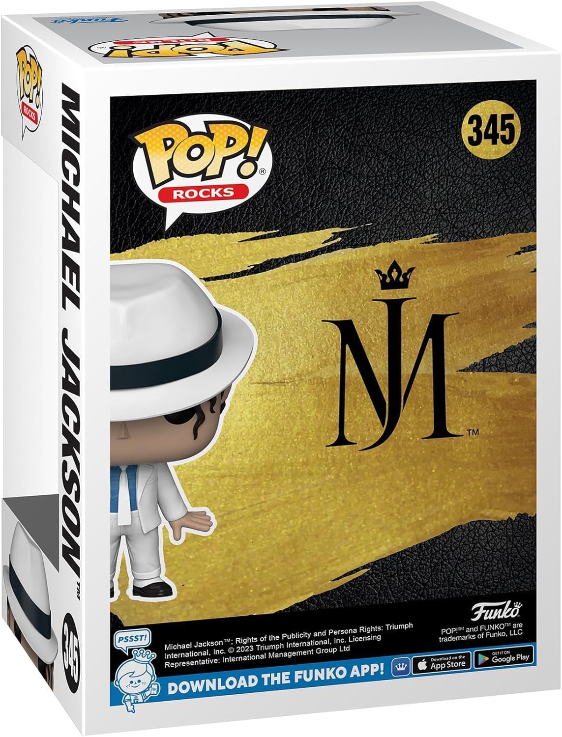 Michael Smooth Criminal Lean Funko Pop Vinyl Figure #345 White Shipped in Soft Pop Protector & Cardboard Box