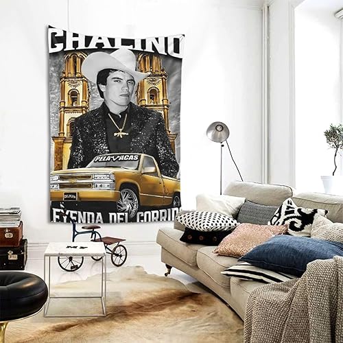 Miniatura 6 de Uoajzxoi Chalino - Tapiz de arte de pared de Sánchez, cantante y compositor, para dormitorio, elegante decoración de pared, manteles de decoración