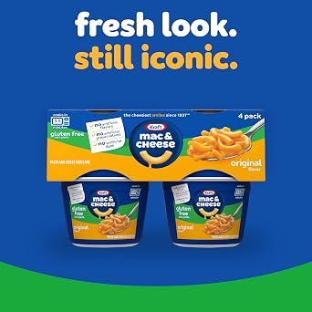 Kraft Gluten Free Mac and Cheese, 4 Microwaveable Cups, Original, 1.9 oz