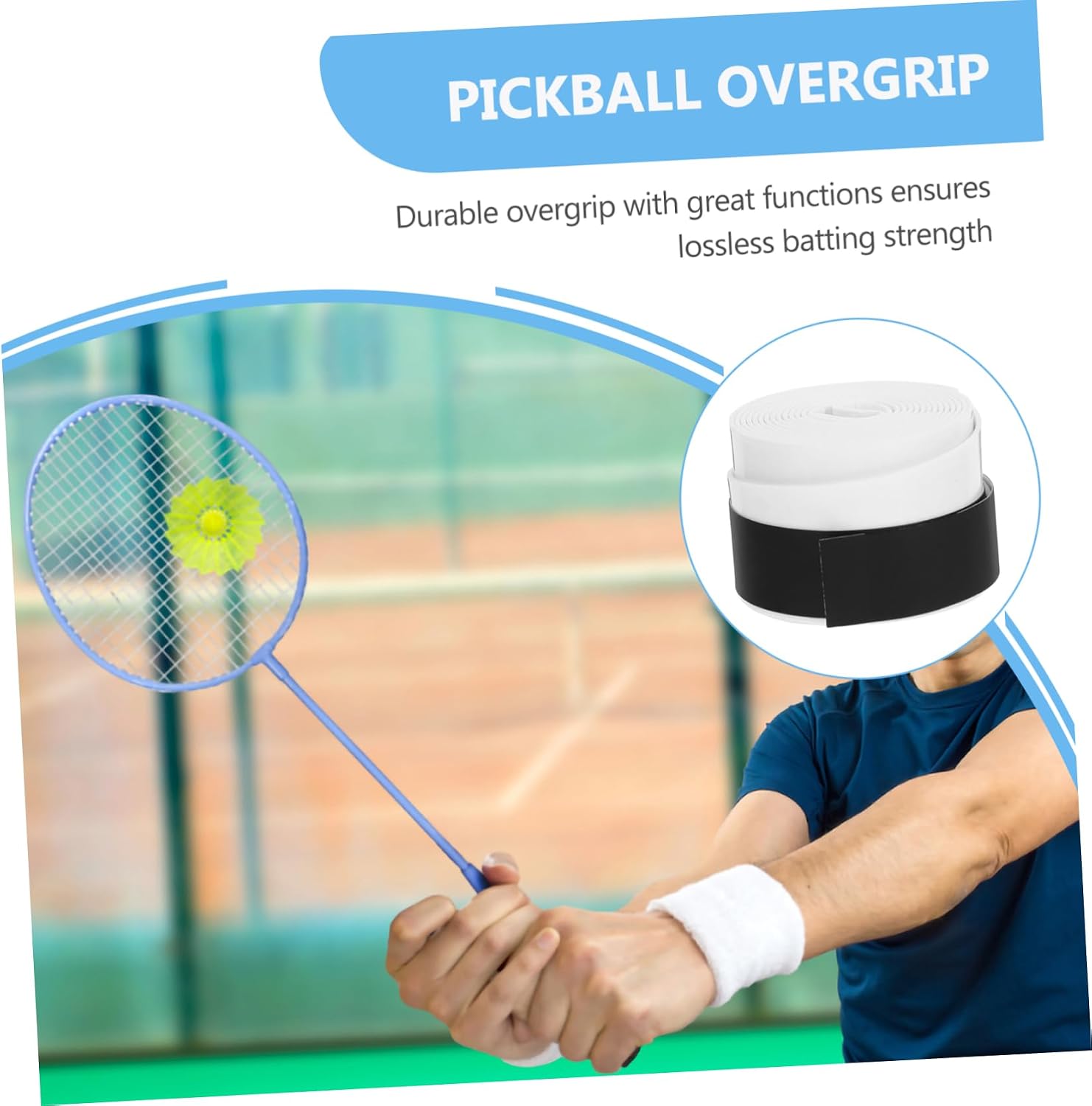 10 Piece White PU Racket Overgrip for Squash and Tennis Absorb Sweat | Anti Slip Wrap, Super Absorbent Design, Comfortable Hold, Suitable for Hot Humid Days, White Finish