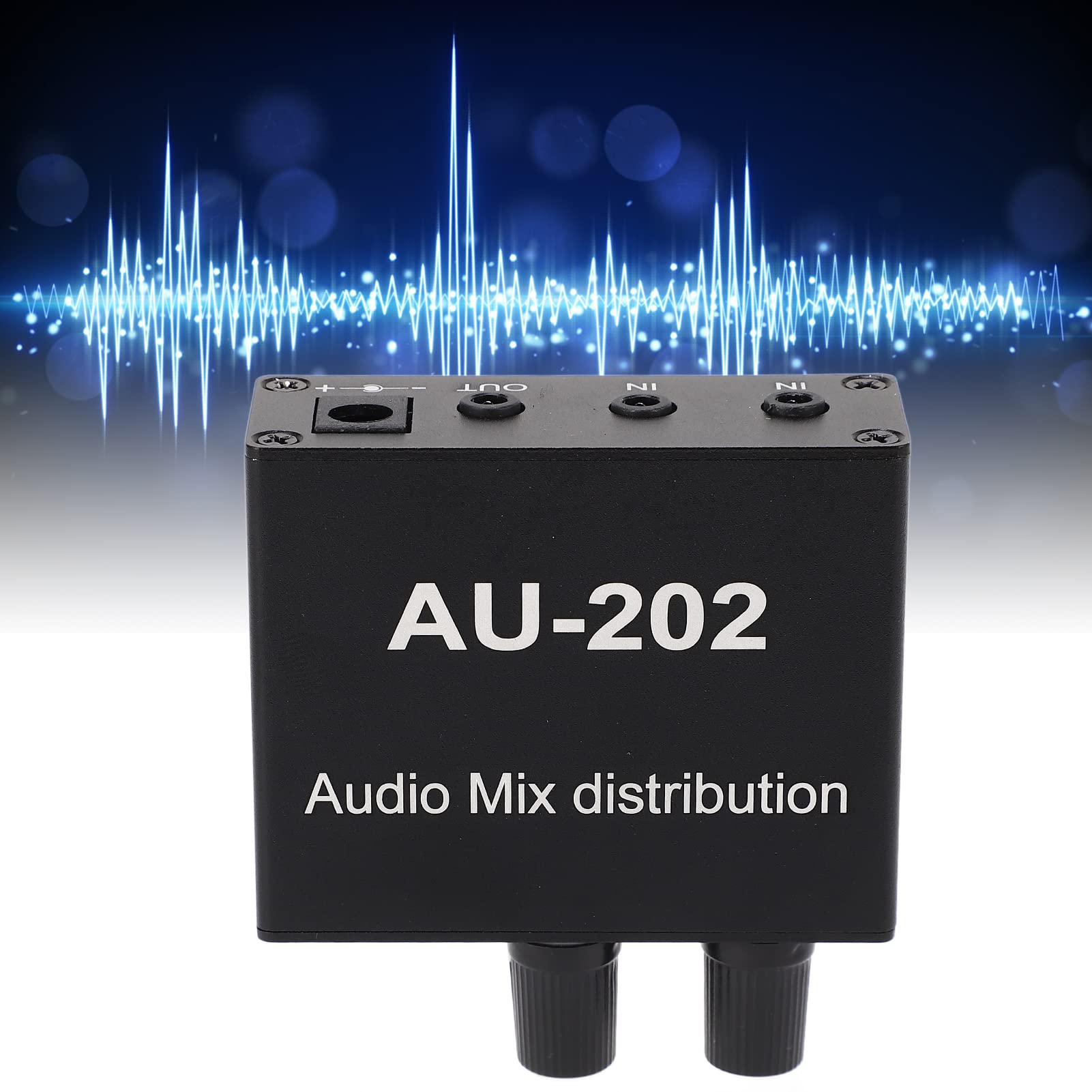 2 in 2 Out Mini Audio Mixer Line Mixer Soundboard Musikkonsole Power Stereo mit Netzteil