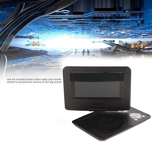 Miniatura 7 de Reproductor de DVD portátil de 6.8 pulgadas, reproductor de TV para automóvil, reproductor de DVD portátil HD para niños, multifuncional, cómodo,