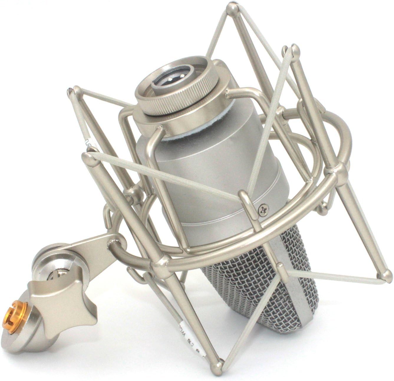 Weymic® Wms-1 Silver Universal Microphone Shock Mount for B-Spark Mic, Atr2500,Metal Construction with Stand Arm Adapter