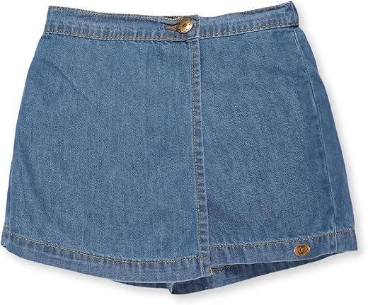 KiddoPanti Girls Denim Over Lap Shorts