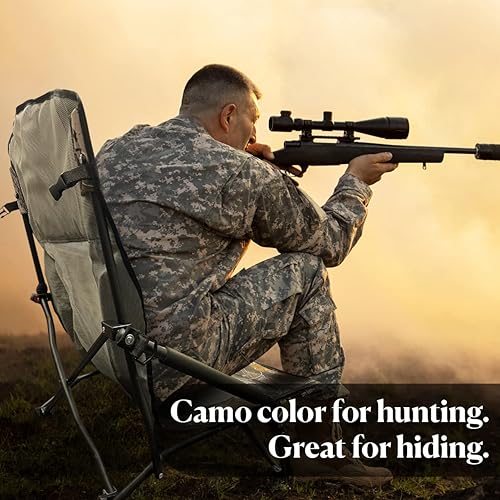 Miniatura 5 de Nice C Silla de caza, silla de camping, sillas de caza de pavo, asientos de pavo, silla plegable para mochilero con soporte para tazas y correa de