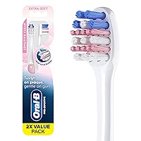 Vista 1 de Oral-B Gum Care - Cepillos de dientes sensibles, 2 cepillos de dientes extra suaves, suaves con los dientes, suaves con las encías, cepillo