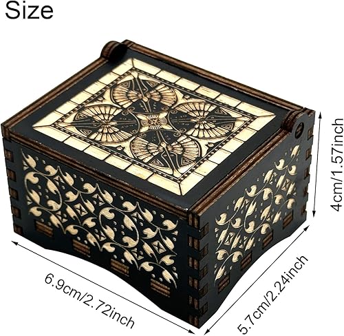 Miniatura 4 de Pursuestar DemonSlayer Merch Wind Up - Caja de música con mecanismo de madera grabada vintage, regalos musicales para fanáticos del anime, hijo,