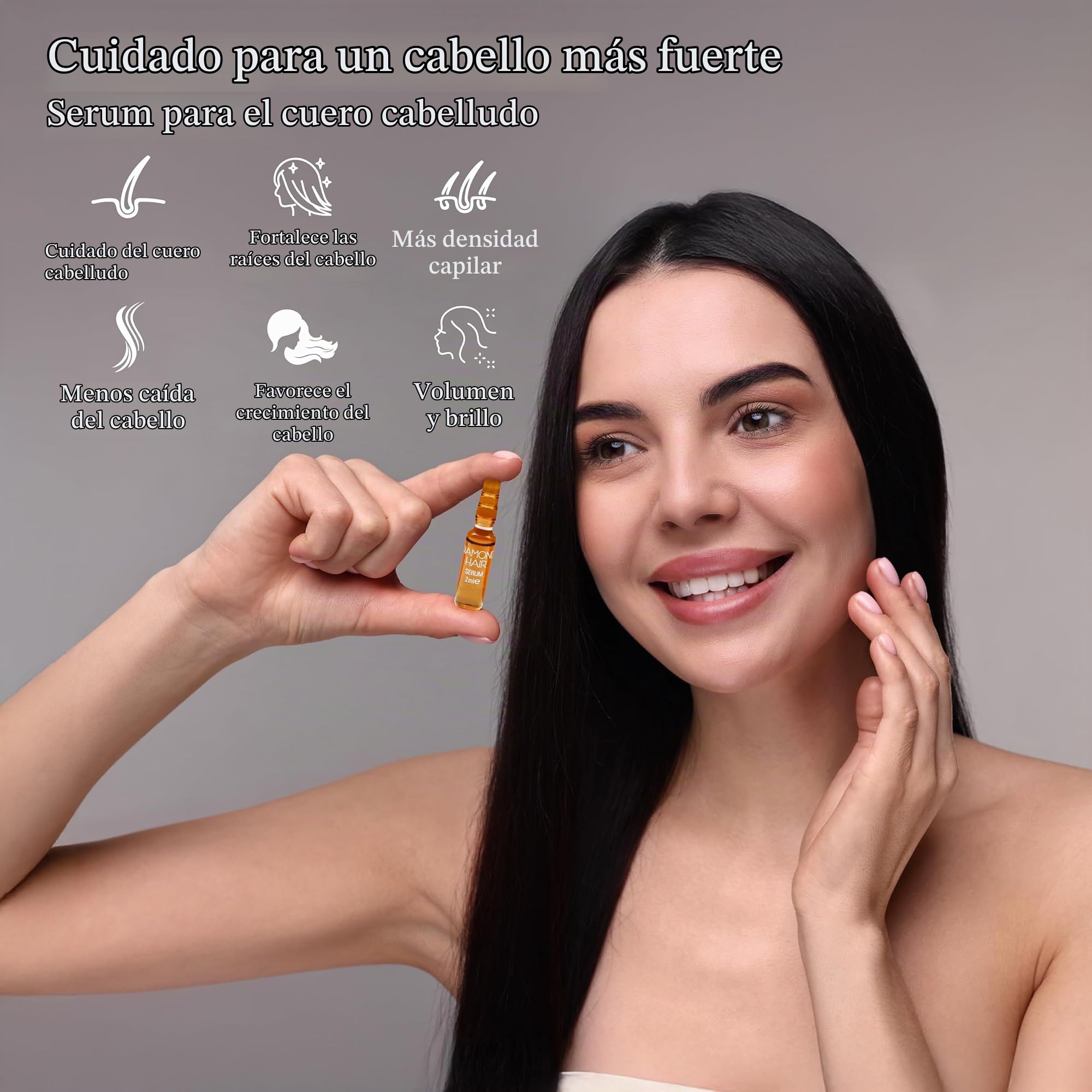 Suero capilar de queratina natural con biotina y Procapil-Tratamiento capilar-Vitaminas capilares-Cuidado del cabello-Crecimiento capilar-Dejar actuar